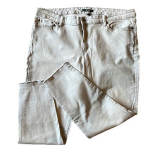 Lauren Ralph Lauren Woman's 18 Faded Grey 
Ankle Jeans